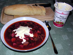 Borscht, rdbedesuppe