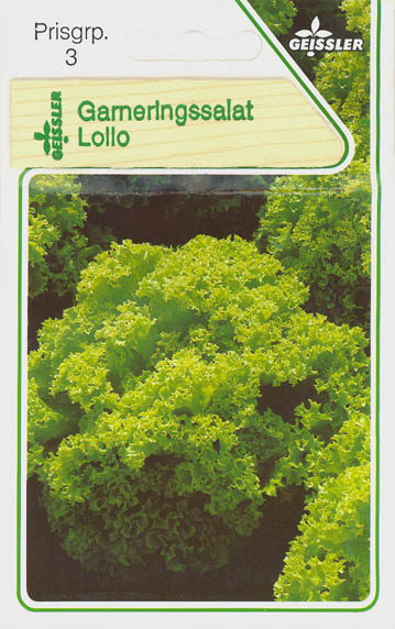 Havesalat, pluksalat, Lollo, Lactuca sativa </i>L. var. <i>crispa