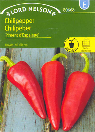 Chilipeber, Piment dEspelette, Capsicum annuum </i>L.<i>